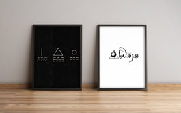 Wallity Cuadro Decorativo Enmarcado Multicolor (2 Piezas)
